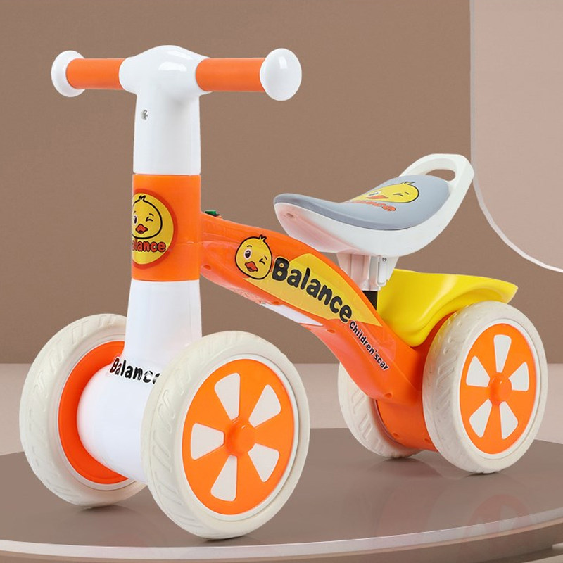 Children's four-wheeled balance car without foot anti-skid 1-3 years old male and female baby sliding walker exercise toy car