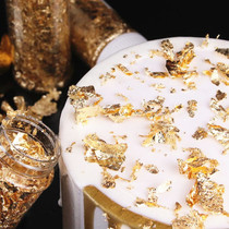 Japanese cake decoration gold foil paper silver foil paper broken 2G mousse cake decoration baking gold powder 2 bottles National