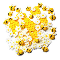 Three-dimensional bee hive small flower combination handmade chocolate peanut day cake decoration decoration ornament 80 boxed box