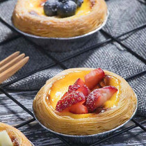 Okun 207 Frozen Hong Kong-style Portuguese egg tart leather 30-loaded tarts with Egg Tart