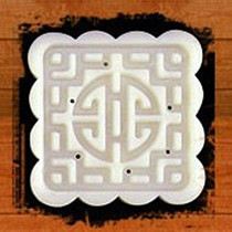 Five Crown-No. 3 flower-shaped 50g square hand-pressed mooncake mold spinner mooncake mold