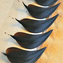 Black feather birthday cake decoration slice chocolate feather 60 pieces box YT-1702 cake decoration