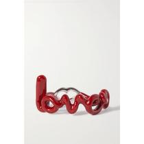 HOTLIPS BY SOLANGE LAVER SILVER ENAMEL RING 2022 NEW SPRING SUMMER LADY LUXURY
