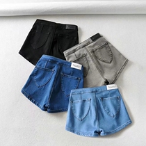 New honey peach hip denim shorts female high waist Supper body skinny skinny skinny shorts sexy tibutt hot pants summer