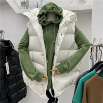 AT winter clothing 2021 New slim shoulder light white duck down jacket female vest coat tide 92511