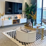 Простая современная каменная доска телевизионный шкаф кофейный столик комбинация итальянская легкая роскошная маленькая квартира Белая гостиная в INS напольная мебель мебель мебель