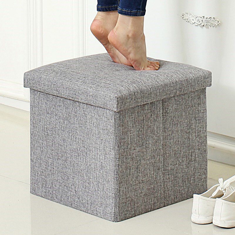 Square Bedroom Wood Stools Sitting Style Collection Box Finishing Box Dorm Room Storage Bench Multifunction Storage Pedalling Classroom