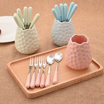 Little children children cute girls hipster eat fruit small fork children Baby Safe boy