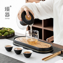 Zhenyou travel tea set set portable bag fast guest Cup portable ceramic anti-hot kung fu tea set outdoor bubble teapot