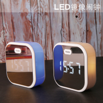 Smart colorful creative HD LED silent charging alarm clock Luminous bedroom student bedside digital electronic clock
