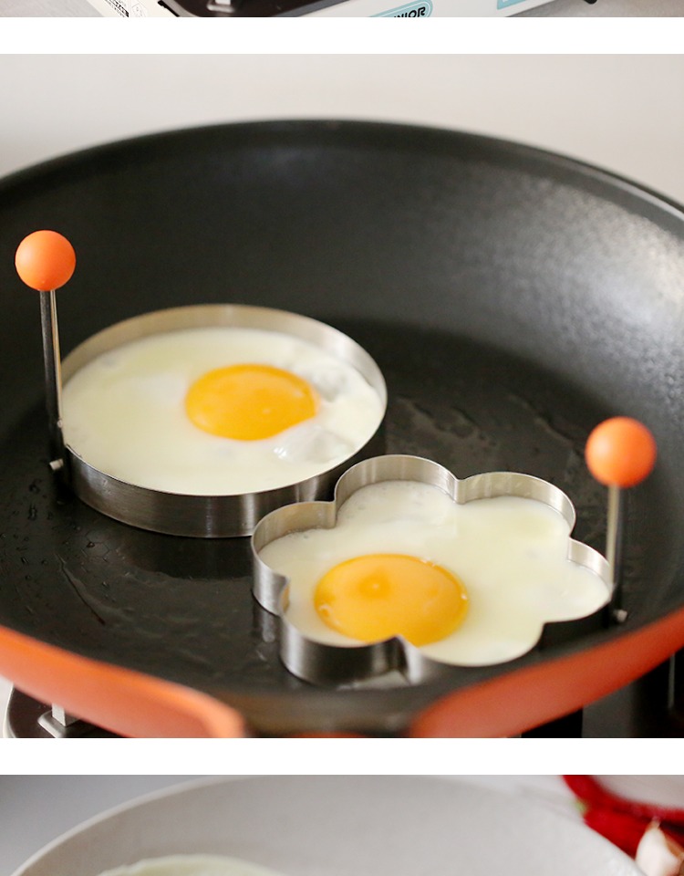 [Khuôn mẫu lõm Omelet] Hoa inox 304 hình tròn chịu nhiệt độ cao không rỉ sét DIY bếp vui - Tự làm khuôn nướng khuôn làm bánh bao