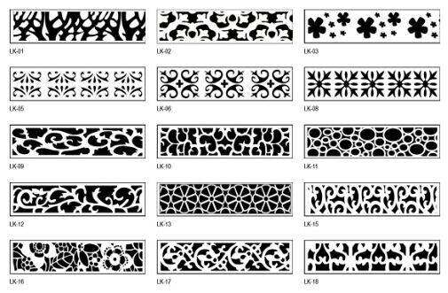 Sliding door waistline wardrobe door waistline waist flower cross waist flower hollow waist flower board