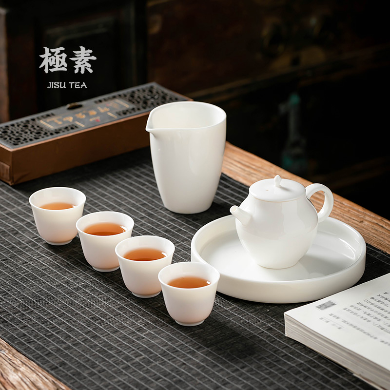 Pole element | landscape kung fu tea set suits for Chinese ceramic tea tureen teapot teacup set to difference gifts