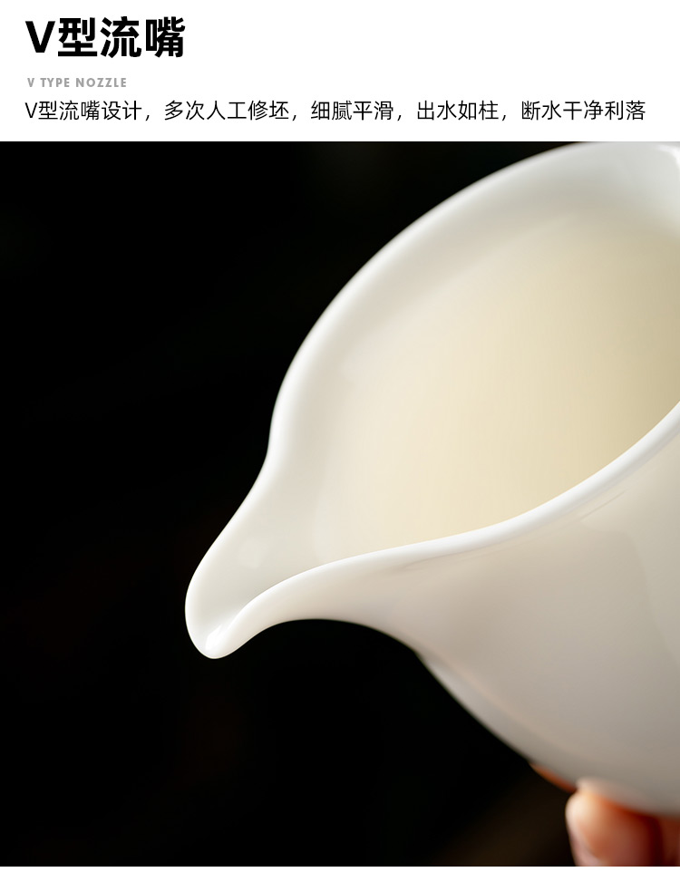 Pole element | jade porcelain ChanYu kung fu tea tea set household thin foetus zen ceramics tureen set of tea cups