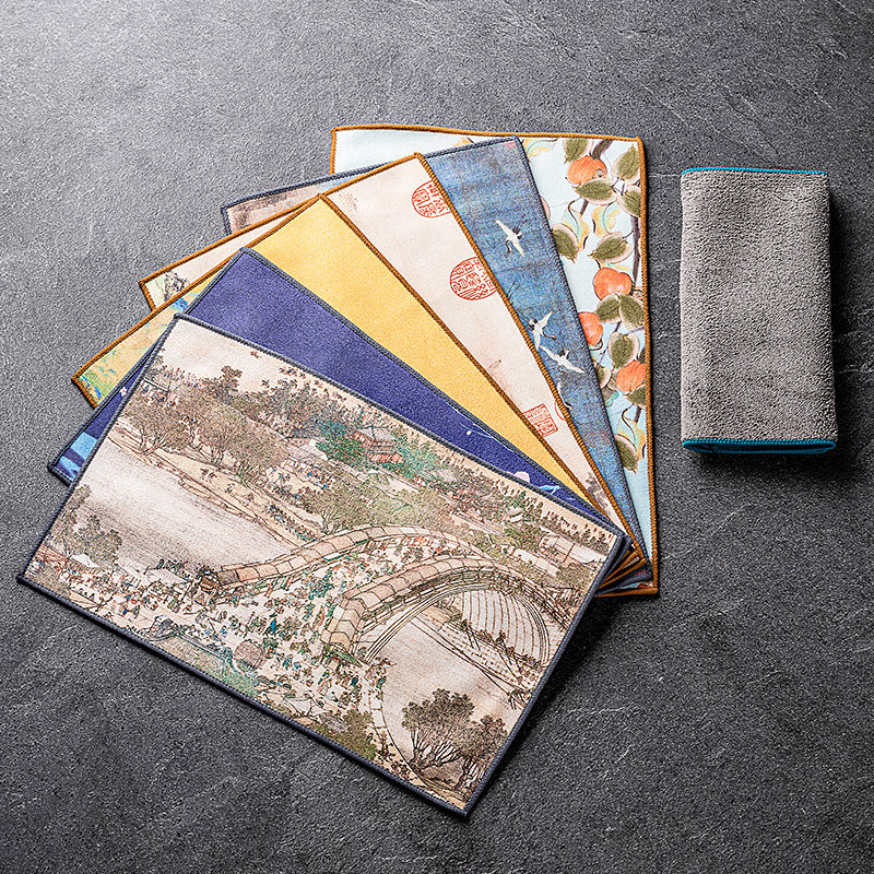 Chinese High-end Thickened Plush Water Absorbent Tea Towel Zen tea Ware Accessories accessories Nourishing Pot Rag Tea Table Special Towels-Taobao