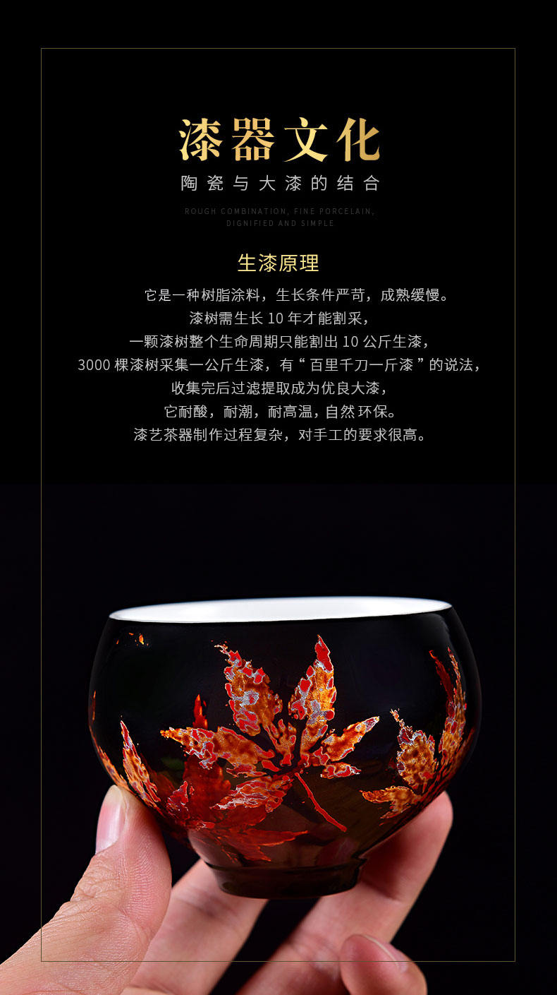 Dehua white porcelain teacup suet jade pure manual Chinese lacquer tea kungfu tea light ceramic masters cup sample tea cup single CPU