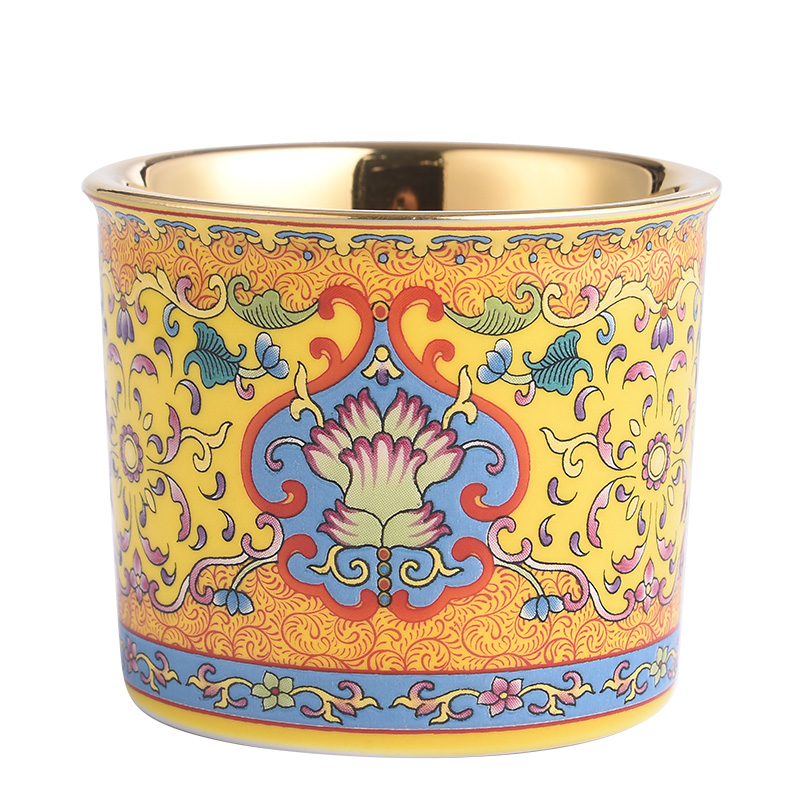 Marigold cup jingdezhen master cup single CPU kung fu tea set special cup men 's individual gold cup sample tea cup