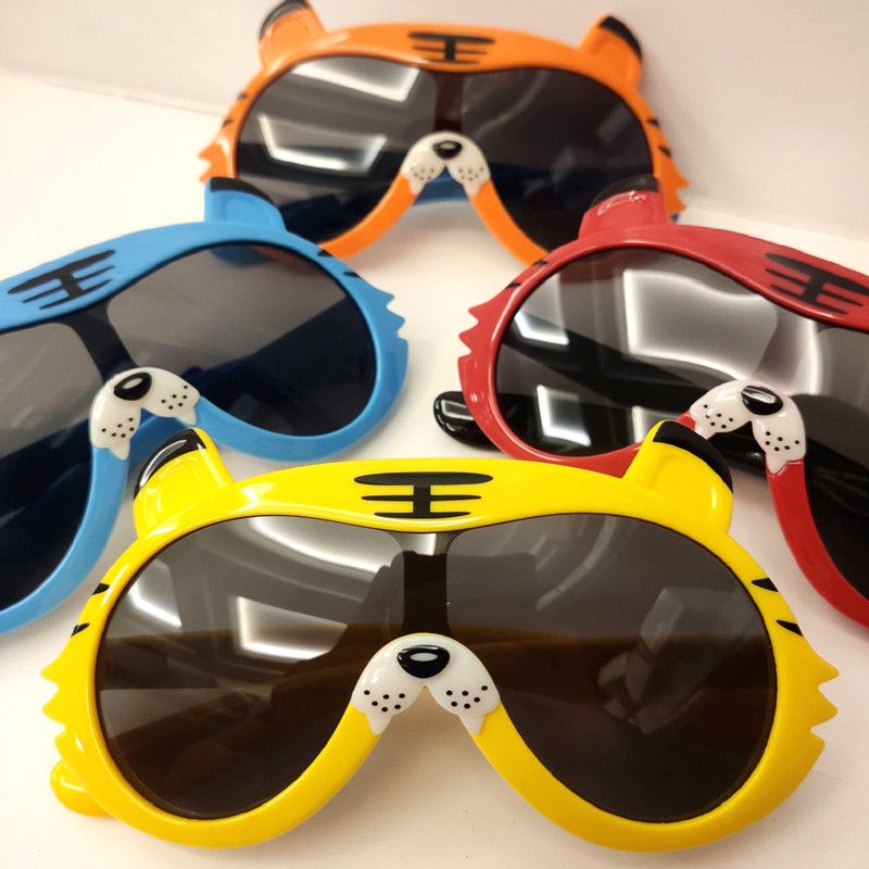Children's silicone sunglasses boys tiger glasses girls sunglasses polarized catwalk well-behaved domineering children 2-8 years old