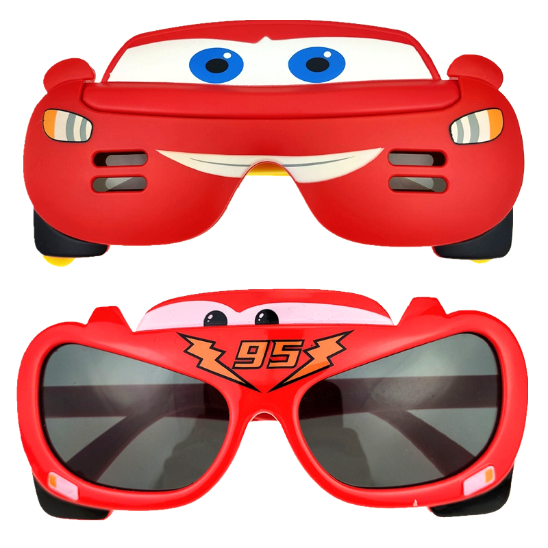 Sports Car Children's Glasses, Fashionable Boys' Sunglasses, Car-Shaped Baby Sunglasses, Girls' Cool Flip-Up Sunshade