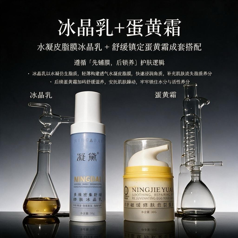 [Ice Crystal Milk + Egg Yolk Cream] Suitable for Severely Fragile and Allergic Skin, Quickly Restores and Nourishes Thick Skin