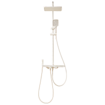 Huida Cream Style White Rain Shower Set Home Bathroom Bathroom Supercharged Shower Bathroom Set Rain