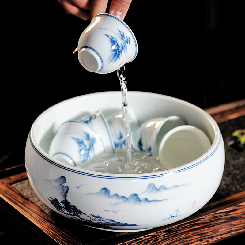 Bo yiu-chee kung fu tea set of a complete set of household porcelain jingdezhen small set of hand - made of ceramic teapot teacup tea sea