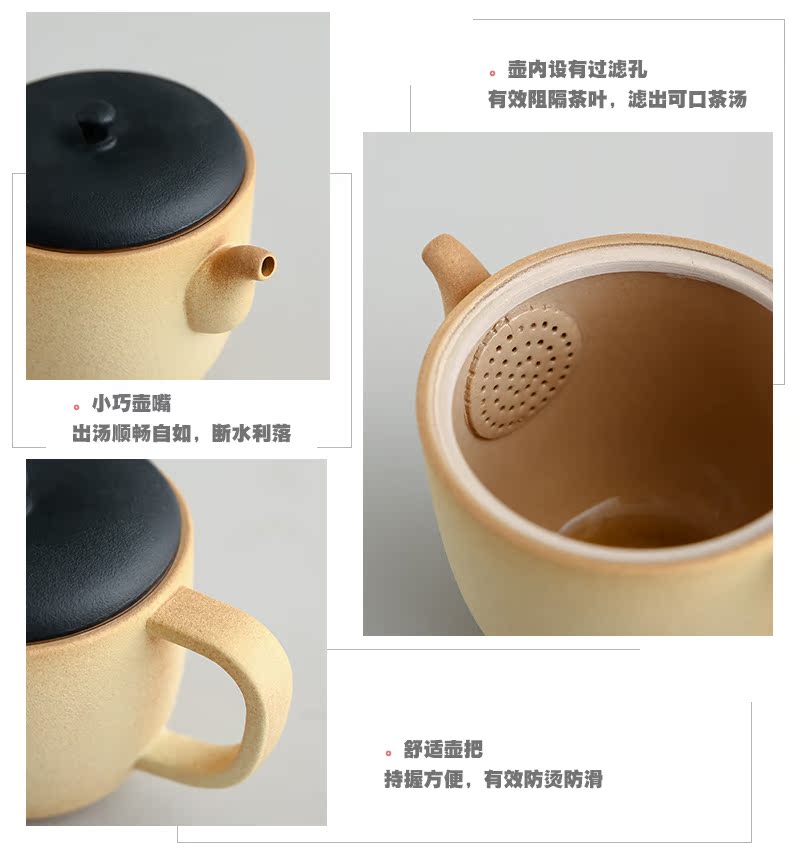 Bo yiu-chee pinecone coarse pottery ceramic kung fu tea set tea service of a complete set of domestic travel dry teapot teacup tureen