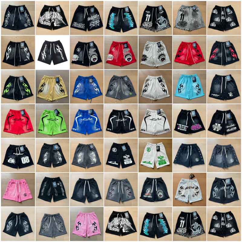 Foreign Trade Trendy Hell Star Retro Print ins Same Style Summer High Street Casual Trendy Washed Sports Shorts Foreign Trade Trendy Hell Star Retro Print ins Same Style Summer High Street Casual Trendy Washed Sports Shorts