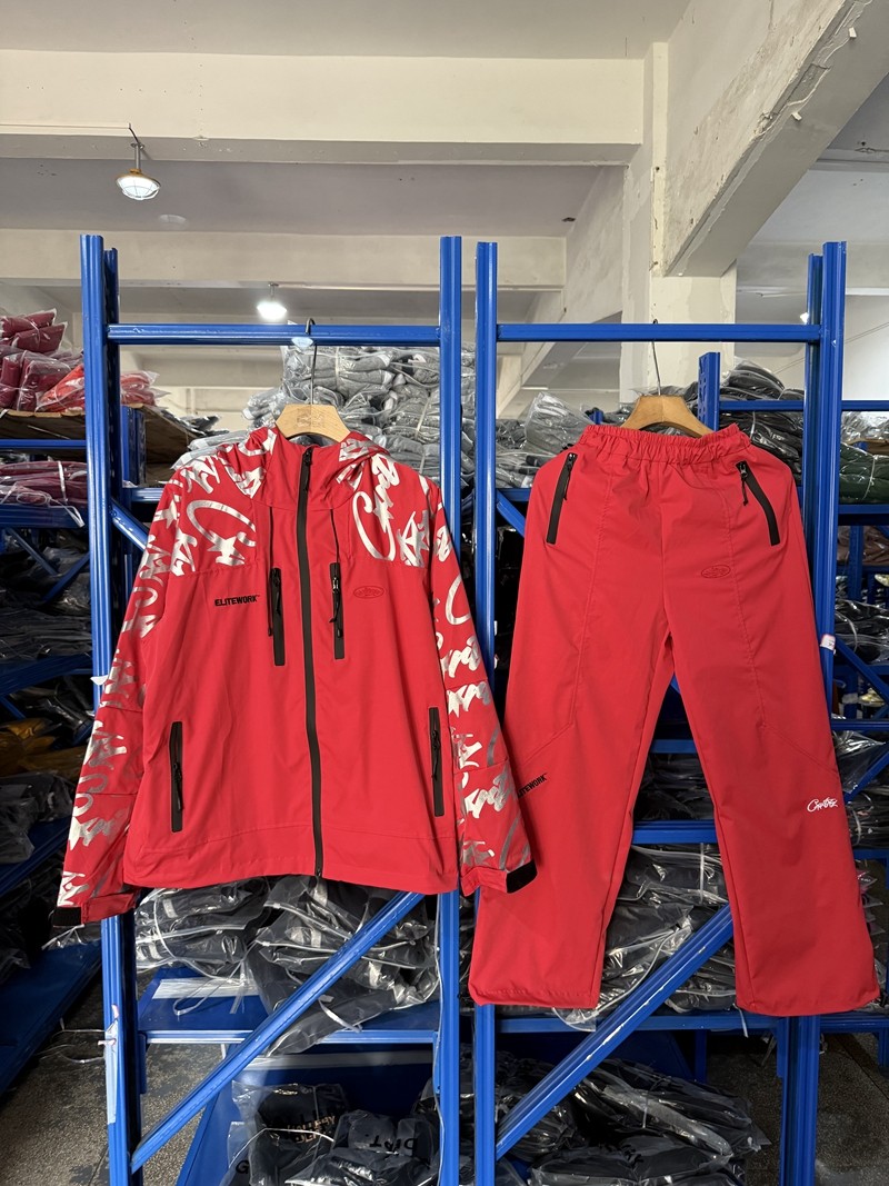 Спортивный костюм для отдыха 高品质corteiz反光字母印花高街男女休闲潮流冲锋衣外套裤子套装