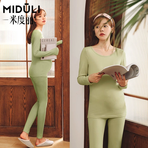 Осеннее термобелье, штаны для беременных, вязаные удерживающие тепло леггинсы для молодой матери