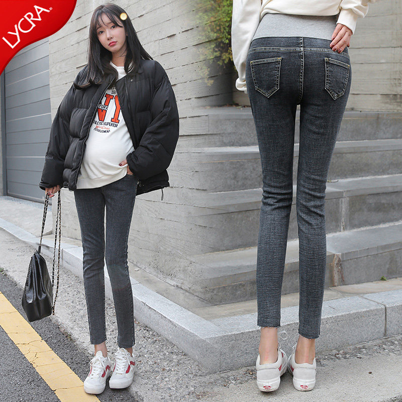 Pregnant Woman Jeans Winter Thicken Plus Suede Pregnant pregnant Pants Pants Fall Winter Style Outside Fashion Wear Warm Pants Winter Clothing