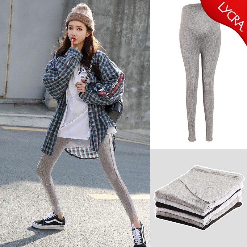 Pregnant women with spring and autumn fashion trend wear nine-minute trousers pregnant pants in autumn and winter