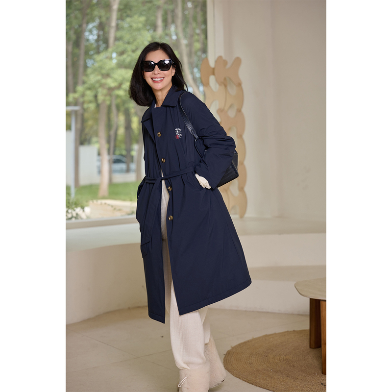 Amandax "Great Navigator" Series White Goose down Trench Coat Style down Jacket Coat Amandax "Great Navigator" Series White Goose down Trench Coat Style down Jacket Coat
