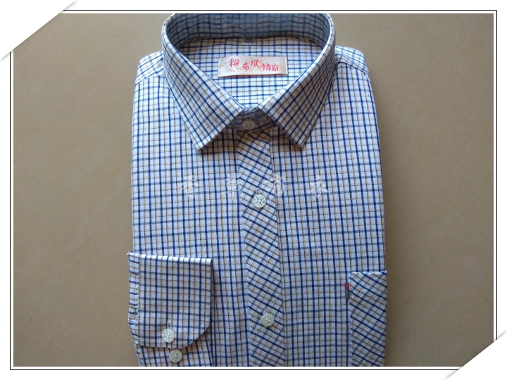 Giải phóng mặt bằng đặc biệt cotton mùa xuân và mùa thu cha lỏng lẻo áo sơ mi cũ thô áo sơ mi nam giá rẻ