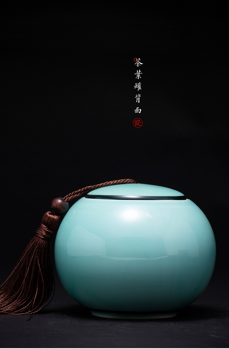 Jingdezhen hand - made ceramics tea, green tea caddy fixings seal pot wake tea POTS with small Chinese wind