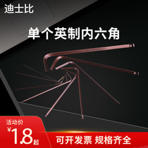 Long hexagon wrench Inch Allen wrench single set hardness high 16 points 13 32 7 641 8