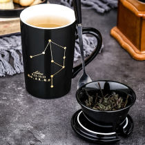 Cup ceramic cup with cover spoon female girl Han version of tea cup large capacity Home Mark cup mens water cup coffee cup