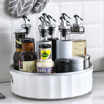Rotatable adjustable material frame Kitchen Containing box Shenzer Desktop Multi-functional anti-slip containing disc Condiment Shelf