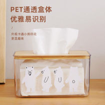 Wet Towel Box Tabletop Paper Towels Box Bedroom Transparent Washcloth accommodating box Living room Tea Table Cramps Office Book Room