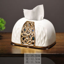 New Chinese Ceramic Paper Towels Box Paper Draw Creative Minima Home Living Room Tea Table Desktop Home Light Lavish Table Hotel