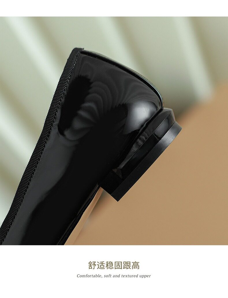 Обувь Женщина 2024 новая весна и лето плоский участок конец мэри джейн обувной ботинки педаль горох беременная женщина фея обувь тендер 蓁墨 