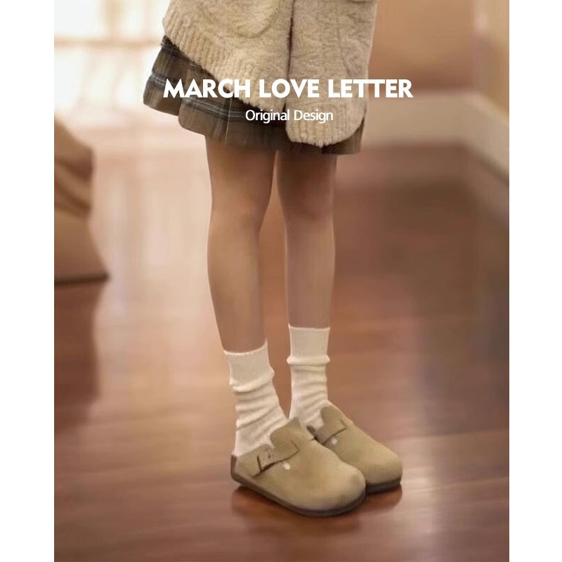 Sanxi the same Boken fishing Boken shoes - женская модная верхняя одежда на толстой подошве Baotou drag на плоской подошве с одной педалью