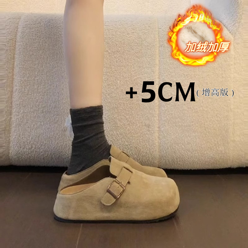 Женские шлепанцы birkenstocks на толстой подошве, новинка весны 2025 года, полусапожки baotou в стиле ретро 