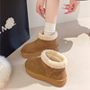 Thick-Soled Fleece-Lined Snow Boots for Women, Winter 2025 New Popular Birkenstock-Style Short Boots, Furry Shoes, Northeastern Large Cotton Shoes
