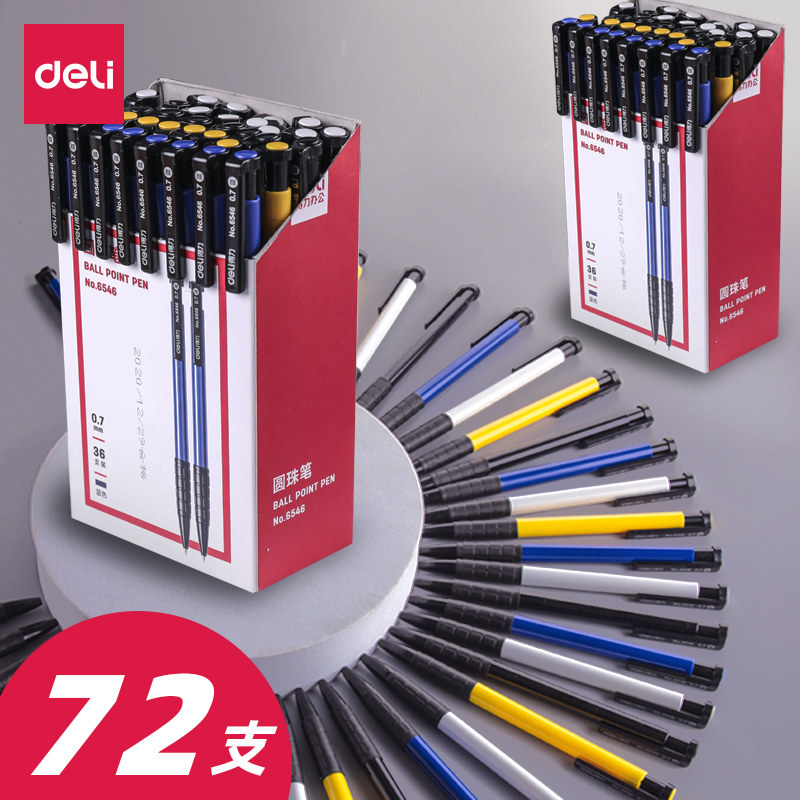 Right-hand Ballpoint Pen press Atom Pen Multicolor oil Pen blue refill Red black Three-color Sort by type Atomic Pen Telescopic Old Business Middle Oil Pen Press type Refill Wholesale