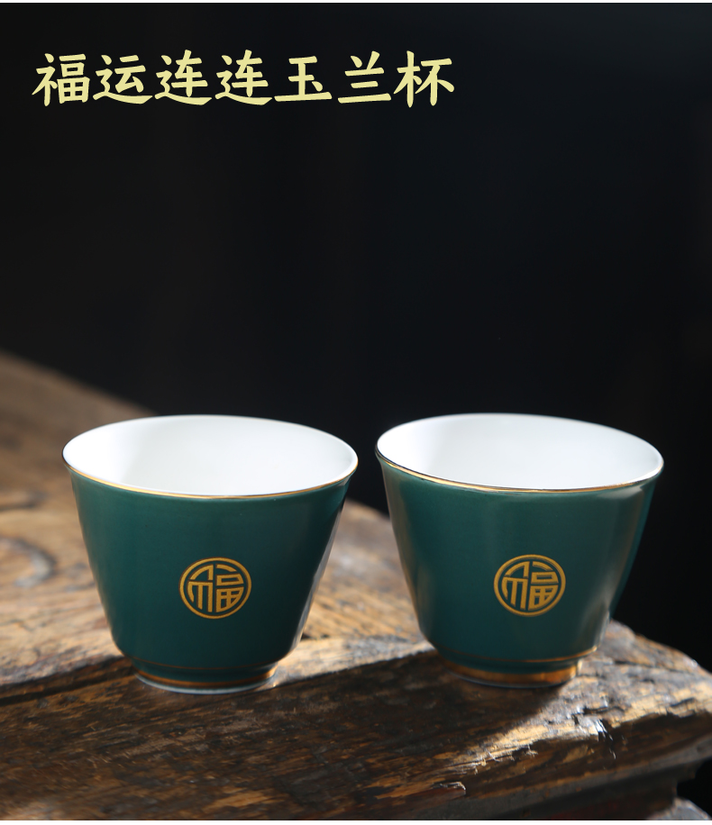 Tasted silver gilding of blue and white porcelain cup 999 sterling silver ceramic cups masters cup sample tea cup with personal a cup of tea light cup