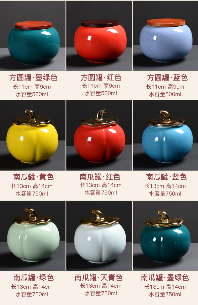 Restoring ancient ways in blue and white porcelain tea pot of red glaze porcelain, household puer tea packaging cartons is portable sealed storage tanks