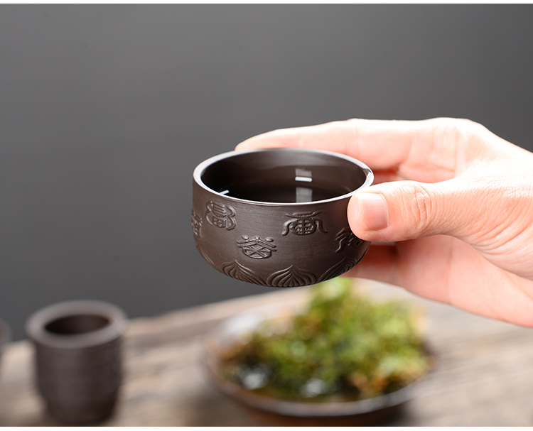 Portable travel kung fu tea set ceramic filter a pot of tea cup four cups of Japanese creative individual cup one cup