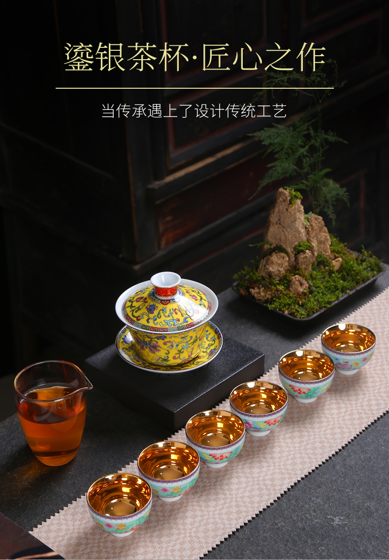 Pick flowers coppering. As silver cup for cup 999 masters cup ceramic kung fu tea set a single cup of tea light sample tea cup blue and white porcelain