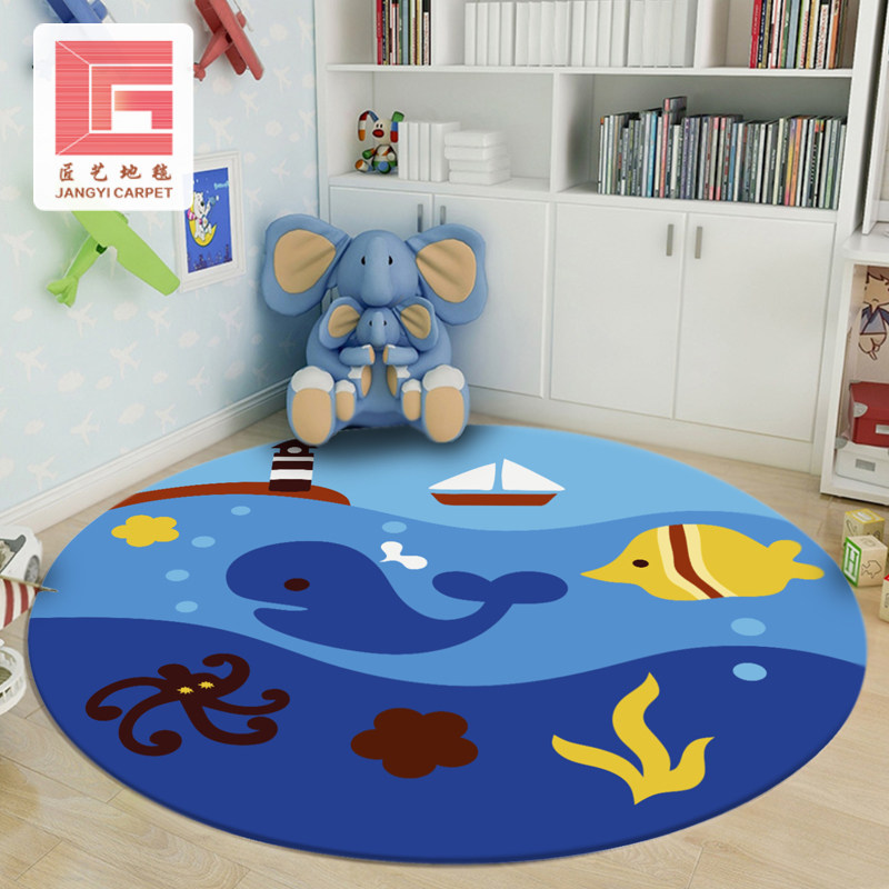 New Zealand Imported Wool Children Bedroom Rooms Cartoon Cartoon Mediterranean Home Boy Round Custom Carpets